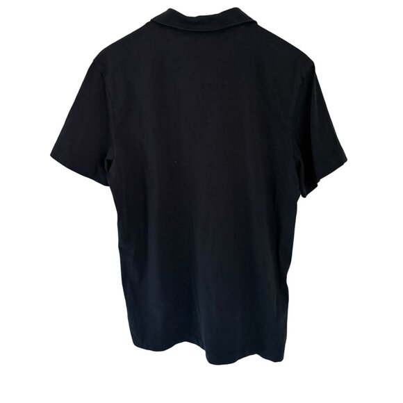 Mack Weldon Black Polo Shirt Medium 100% Pima Cotton Short Sleeve Mens Classic C - Picture 5 of 5
